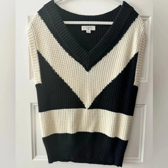 Victor Glemaud for Target Black and White Sweater Vest - Picture 1 of 6